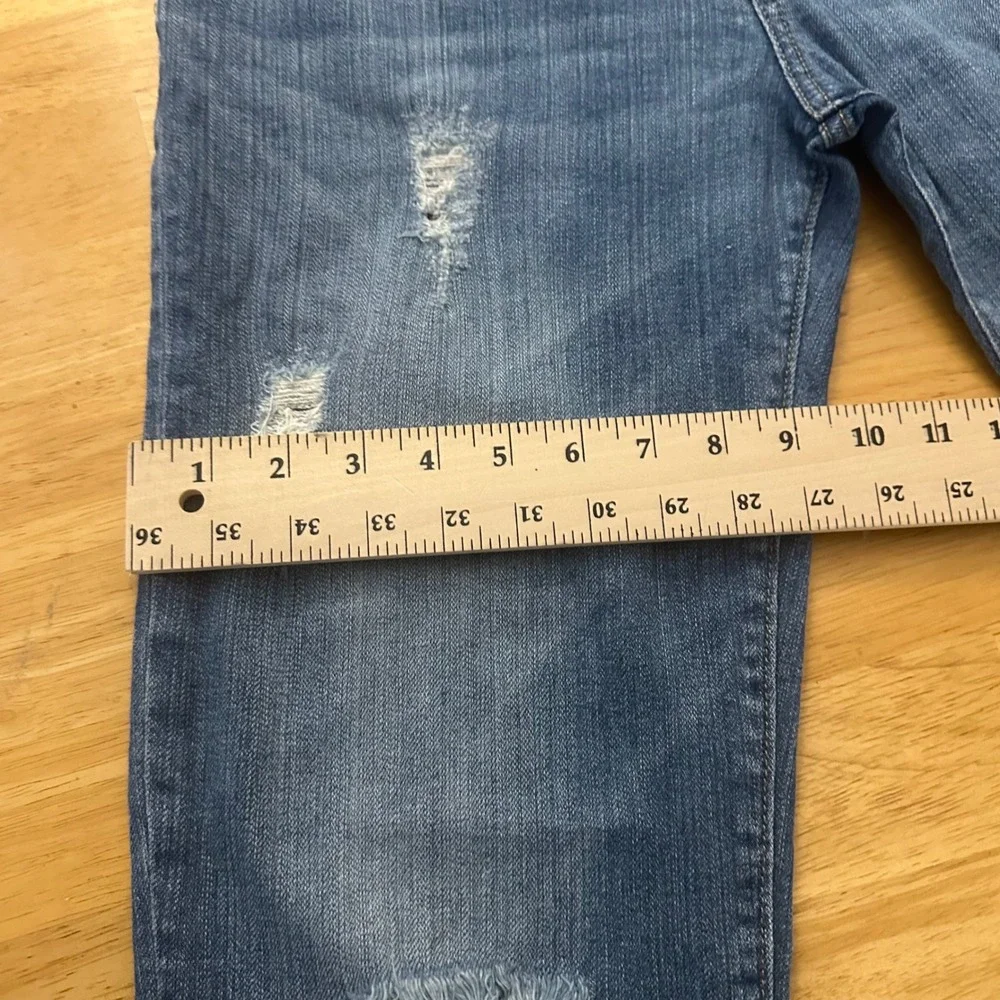 BULLHEAD Denim Co Distressed Boyfriend Jeans Blue Wash Women's Size 10‎